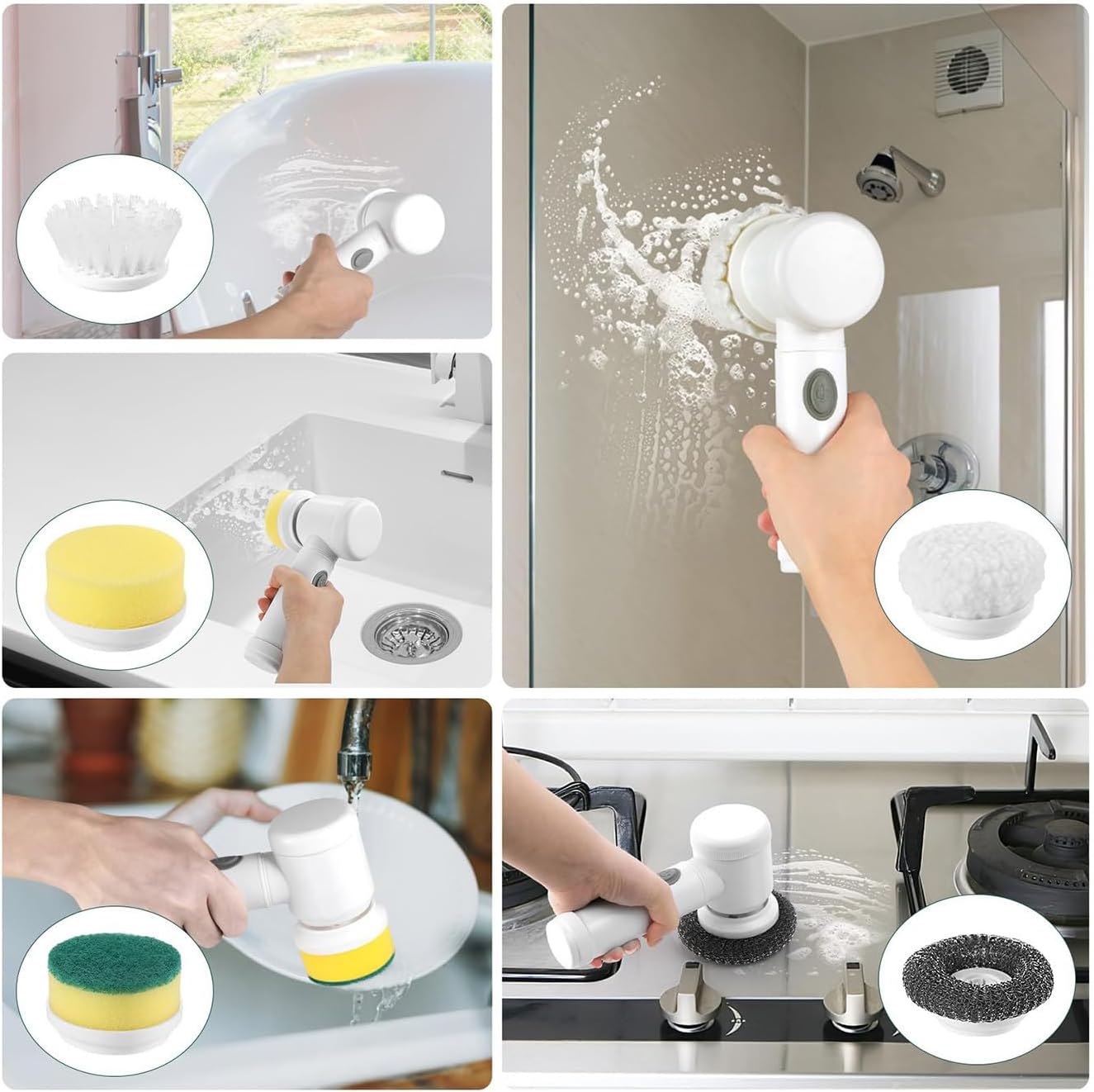 CleanPro™ 5in1 – Cepillo Eléctrico Multifuncional
